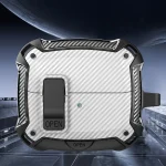 Bumblebee Fiber Texture Earphones Case with Hook & Holder, For Samsung Galaxy Buds3 / Buds3 Pro