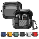 Bumblebee Fiber Texture Earphones Case with Hook & Holder, For Samsung Galaxy Buds3 / Buds3 Pro - Image 2