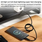 MOMAX DA60 66W USB to USB-C / Type-C Magnetic Braided Fast Charging Cable, 1m - Image 4