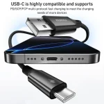 MOMAX DA60 66W USB to USB-C / Type-C Magnetic Braided Fast Charging Cable, 1m - Image 5