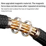 MOMAX DA60 66W USB to USB-C / Type-C Magnetic Braided Fast Charging Cable, 1m - Image 7