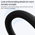 MOMAX DA60 66W USB to USB-C / Type-C Magnetic Braided Fast Charging Cable, 1m - Image 8