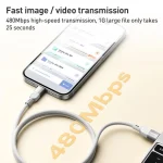 MOMAX DC35 100W USB-C / Type-C to USB-C / Type-C Magnetic Braided Data Cable, 1m - Image 7