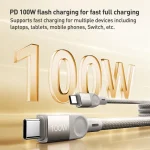 MOMAX DC36 100W USB-C / Type-C to USB-C / Type-C Magnetic Braided Data Cable, 2m - Image 5