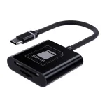 2 in 1 SD + TF Card Slot Reader, Type-C, USB+8 Pin