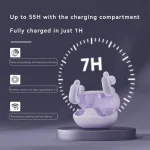 F18 Ear-Hook ANC Noise Reduction Air Conduction HIFI BT 5.4 Wireless Earphones, F18 (Black), F18 (White), F18 (Purple) - Image 4