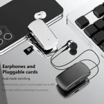 K68 Card Business Collar Clip Type Single Ear Bluetooth Earphones - Image 6
