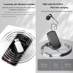 K68 Card Business Collar Clip Type Single Ear Bluetooth Earphones - Image 9