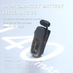 K75 Long Battery Life Business Collar Clip Type Single Ear Bluetooth Earphones - Image 4