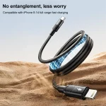 MOMAX DL57D Mag.Link 60W Type-C to 8 Pin Magnetic Braided Fast Charging Data Cable, Length:1m - Image 2