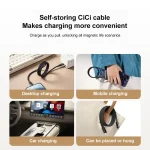 MOMAX DL57D Mag.Link 60W Type-C to 8 Pin Magnetic Braided Fast Charging Data Cable, Length:1m - Image 3