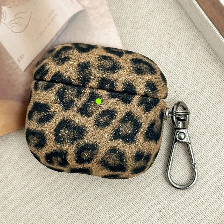 Leopard Texture Wireless Earphone PC Case, For AirPods Pro
