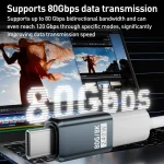 240W 80Gbps USB4 2.0 Type-C Full Function Adapter, Side Bend, 3D Bend, Female to Female - Image 4