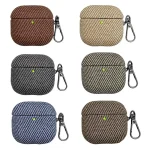 Diagonal Striped Leather Bluetooth Earphone Protective Case, For AirPods Pro - Image 3
