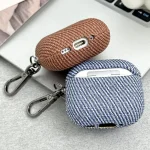 Diagonal Striped Leather Bluetooth Earphone Protective Case, For AirPods Pro - Image 6