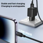 Yesido 12W 2.4A USB to 8 Pin Charging Data Cable, 0.3m, 1.2m, 2m, 3m - Image 4