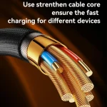 Yesido 60W 3A USB-C / Type-C to Type-C Charging Data Cable, 0.3m, 1.2m, 2m, 3m - Image 9