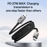 Yesido CA195 27W 3A USB-C / Type-C to 8 Pin Zinc Alloy Data Cable, CA195 - Image 2