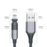 2.4A USB to 8 Pin 180 Degree Rotating Elbow Charging Cable, 1.2m 8 Pin, 2m 8 Pin - Image 3