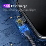 2.4A USB to 8 Pin 180 Degree Rotating Elbow Charging Cable, 1.2m 8 Pin, 2m 8 Pin - Image 8