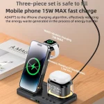 Yesido DS22 5 in 1 Multifunction Clock Wireless Fast Charge Station, For iPhone / Apple Watch / AirPods - Image 7