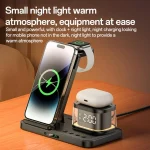 Yesido DS22 5 in 1 Multifunction Clock Wireless Fast Charge Station, For iPhone / Apple Watch / AirPods - Image 9