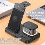 Yesido DS23 5 in 1 Multifunction Clock Wireless Fast Charge Station, For Samsung Phone Series / Watch / EarPods - Image 2