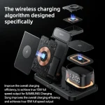 Yesido DS23 5 in 1 Multifunction Clock Wireless Fast Charge Station, For Samsung Phone Series / Watch / EarPods - Image 5