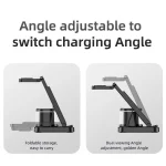 Yesido DS23 5 in 1 Multifunction Clock Wireless Fast Charge Station, For Samsung Phone Series / Watch / EarPods - Image 7