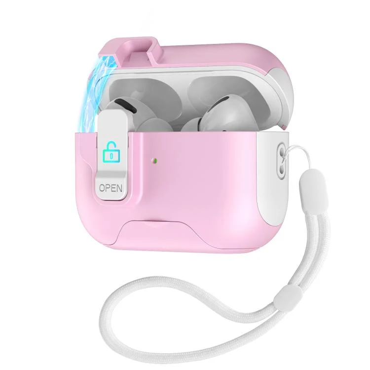 Automatic Pop-up Cover Holder Earphone Case with Switch Lock, For AirPods Pro