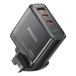 Yesido YC95 PD100W 2 USB-C , USB-A Three Ports GaN Fast Charger, UK Plug