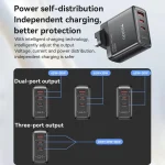 Yesido YC95 PD100W 2 USB-C , USB-A Three Ports GaN Fast Charger, UK Plug - Image 7