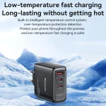 Yesido YC95 PD100W 2 USB-C , USB-A Three Ports GaN Fast Charger, UK Plug - Image 9