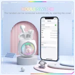 ONIKUMA T302 RGB Cute Unique Doll BT 5.4 Wireless Earphones, White, Pink - Image 5