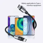 60W 3A USB-C / Type-C to Type-C 180 Degree Rotating Elbow Fast Charging Cable, 1.2m 60W PD, 2m 60W PD - Image 14