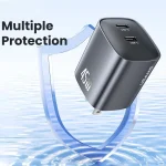 USAMS CC306 T66 45W Dual USB-C / Type-C GaN Fast Charger, US Plug, CC306 - Image 11