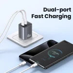 USAMS CC306 T66 45W Dual USB-C / Type-C GaN Fast Charger, US Plug, CC306 - Image 4