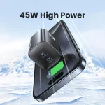 USAMS CC306 T66 45W Dual USB-C / Type-C GaN Fast Charger, US Plug, CC306 - Image 6