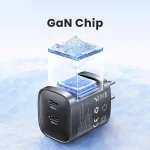 USAMS CC306 T66 45W Dual USB-C / Type-C GaN Fast Charger, US Plug, CC306 - Image 8