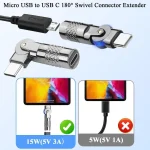 3A Digital Charge Adapter, Type-C Male to Micro USB Female - Image 4