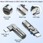 3A Digital Charge Adapter, Type-C Male to Micro USB Female - Image 5