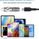 3A Metal 180 Rotating with Light Charge Adapter, Micro USB Male to Micro USB Female - Image 6