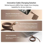 Momax Mag.Link Magnetic 60W USB-C / Type-C to USB-C / Type-C Data Cable, DC60 1m - Image 6