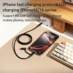 Momax Mag.Link Duo Magnetic 60W USB-C / Type-C to USB-C / Type-C / 8 Pin Data Cable, DC58 1m, DL58 60W 1m - Image 3