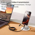 Momax Mag.Link Duo Magnetic 60W USB-C / Type-C to USB-C / Type-C / 8 Pin Data Cable, DC58 1m, DL58 60W 1m - Image 7