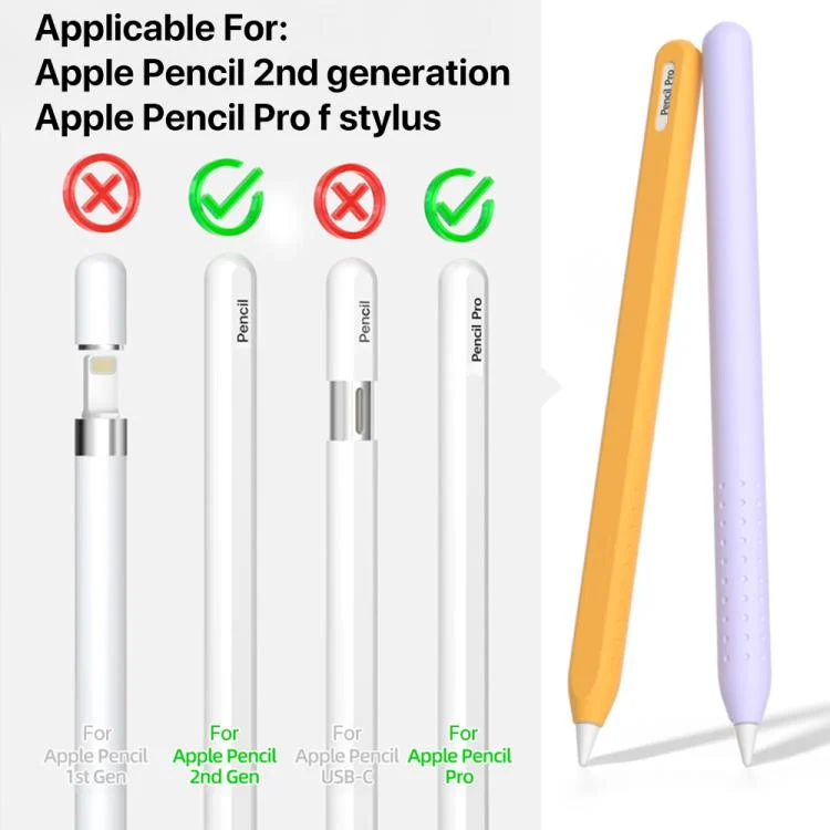 EDA0079219_B2.webp Integrated Anti-roll Silicone Protective Stylus Pen Case, For Apple Pencil 2 / Pro - Image 3