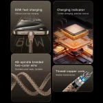 TOTU CB-17-T 25W USB to Type-C Smart Power-off Data Cable, CB-17-T - Image 4