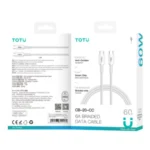 TOTU CB-20-CC 60W USB-C / Type-C to Type-C Crystals Braided Data Cable, CB-20-CC - Image 2
