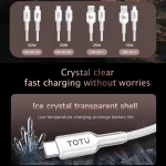 TOTU CB-20-CC 60W USB-C / Type-C to Type-C Crystals Braided Data Cable, CB-20-CC - Image 4