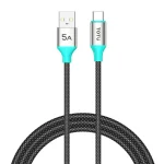 TOTU CB-21-T 25W USB to Type-C Aluminum Alloy Braided Data Cable, CB-21-T
